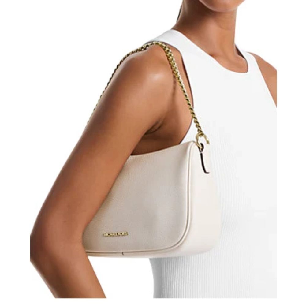MICHAEL Michael Kors Cream Pebbled Leather Shoulder Bag
